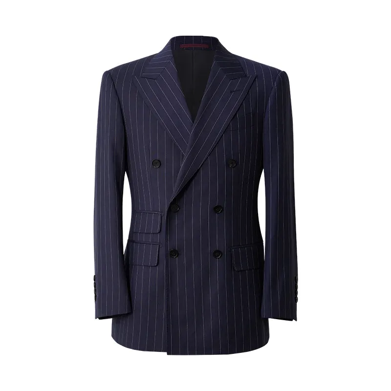 Pinstripe Double-Breasted Suit