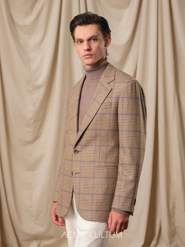 Plaid Wool Blazer