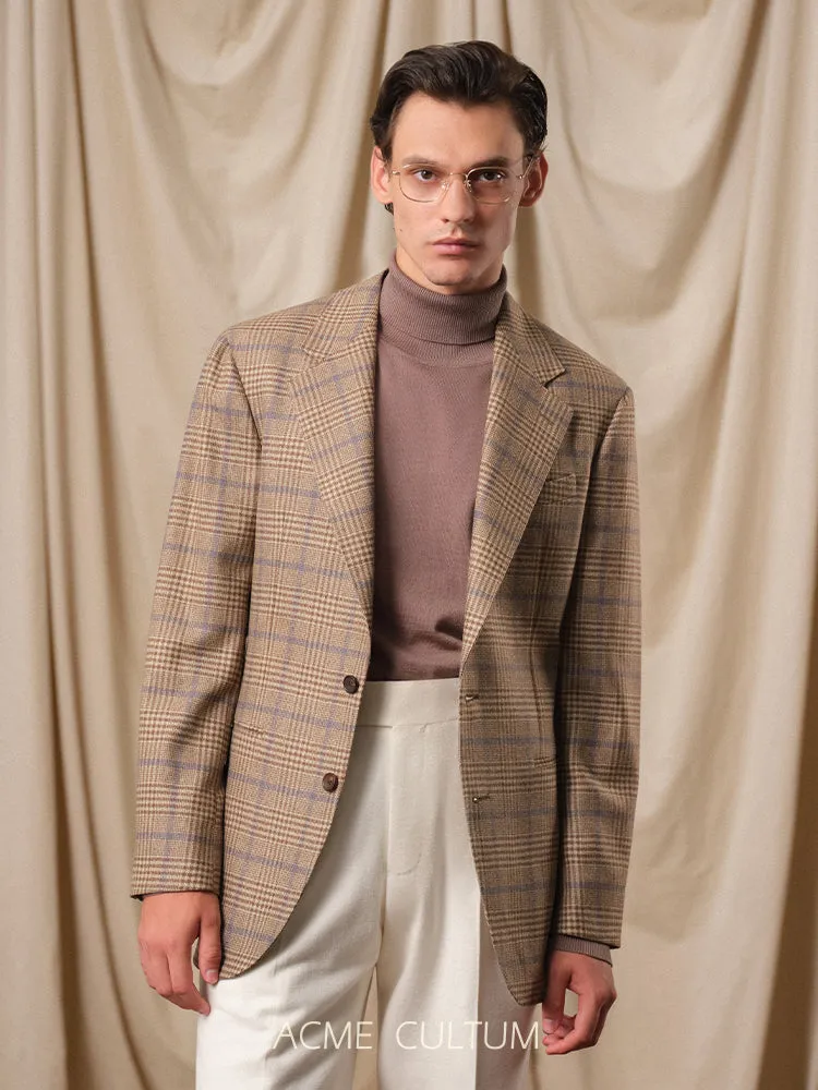 Plaid Wool Blazer