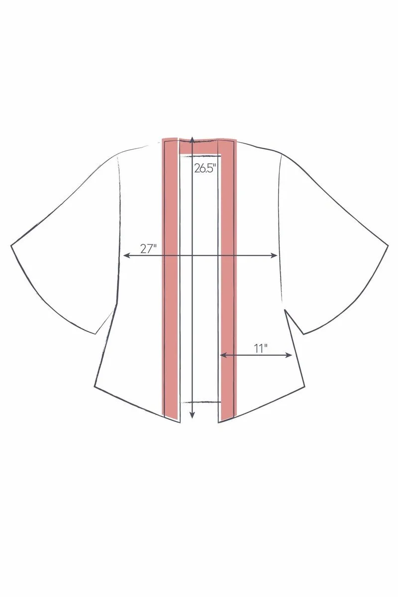 Powder Watercolour Orchids Kimono Jacket