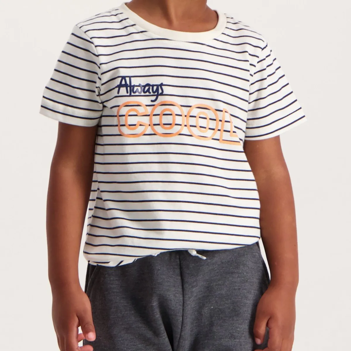 Pre-Boys 2 Pack T-Shirts -Navy/Stripe