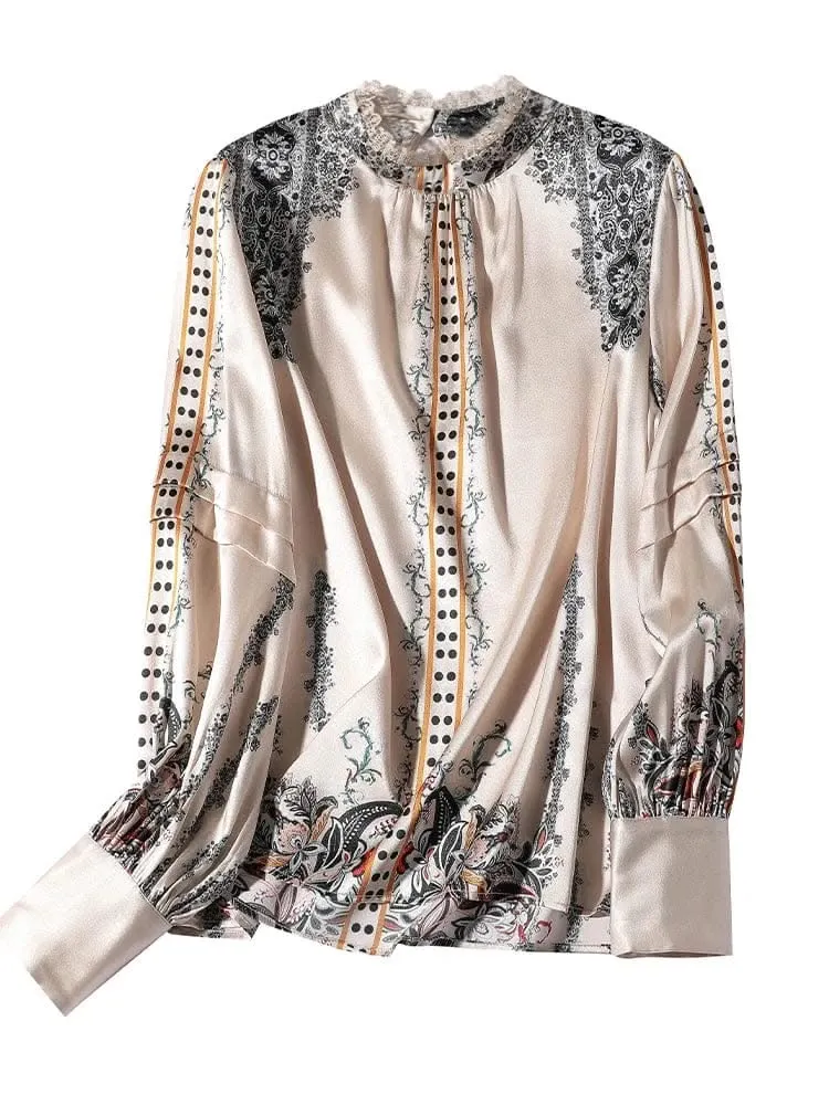 Printed Woman Blouse Silk