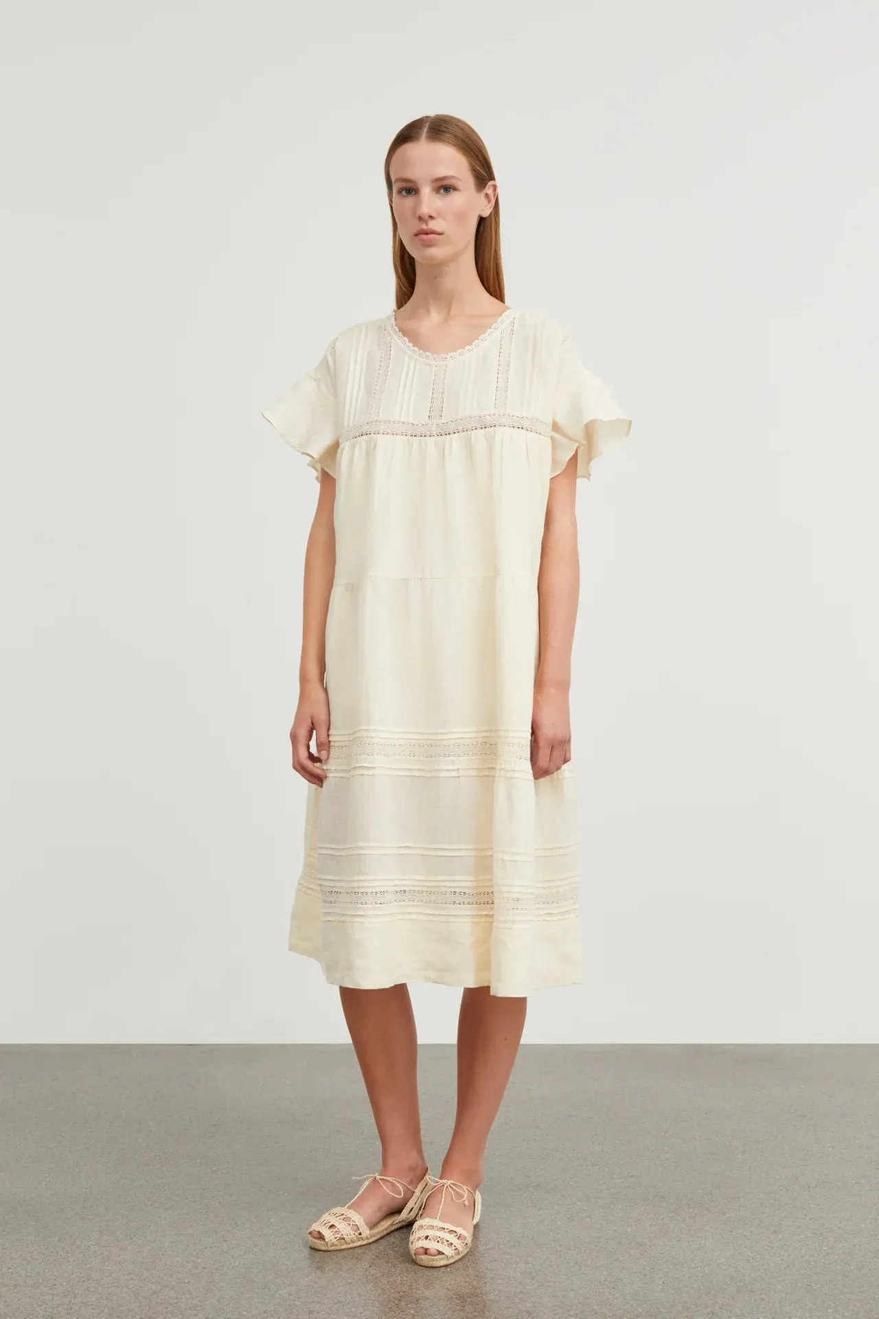 Pristine dress in buttermilk
