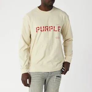 Purple Brand Textured Jersey Long Sleeve Tee 'Yellow'