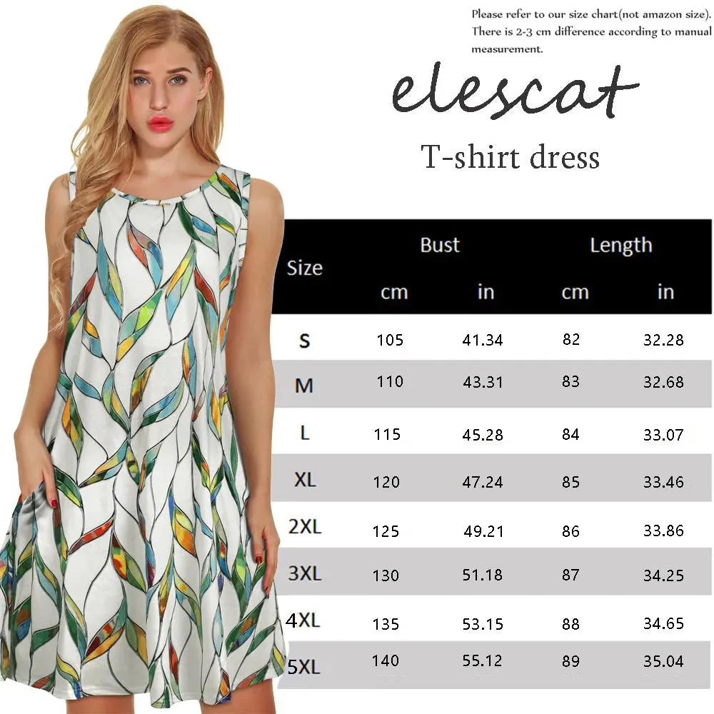 PurrFect Elegance Cat Print Pocket Dress