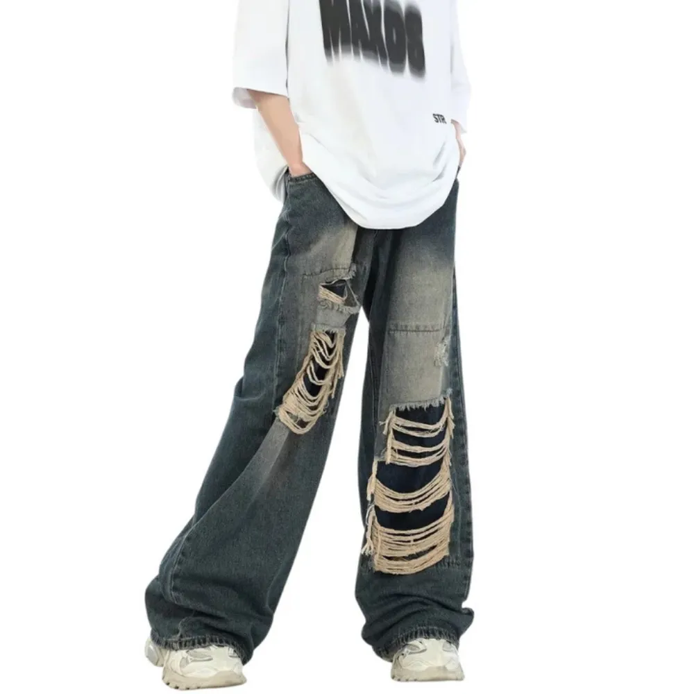 "American High Street Loose Ripped" Jeans