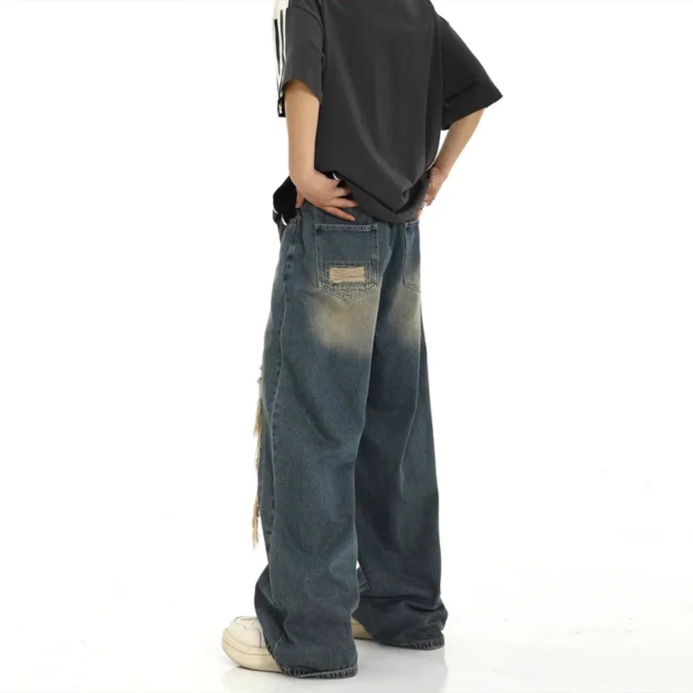 "American High Street Loose Ripped" Jeans