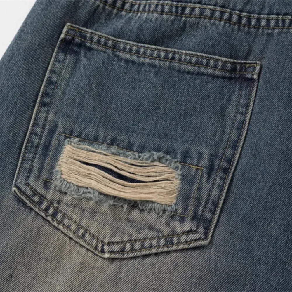 "American High Street Loose Ripped" Jeans