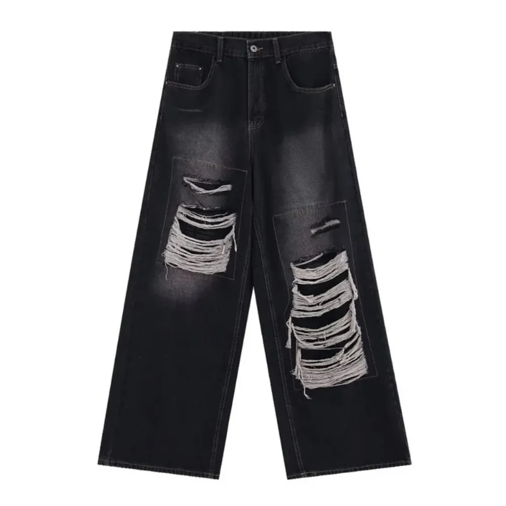 "American High Street Loose Ripped" Jeans