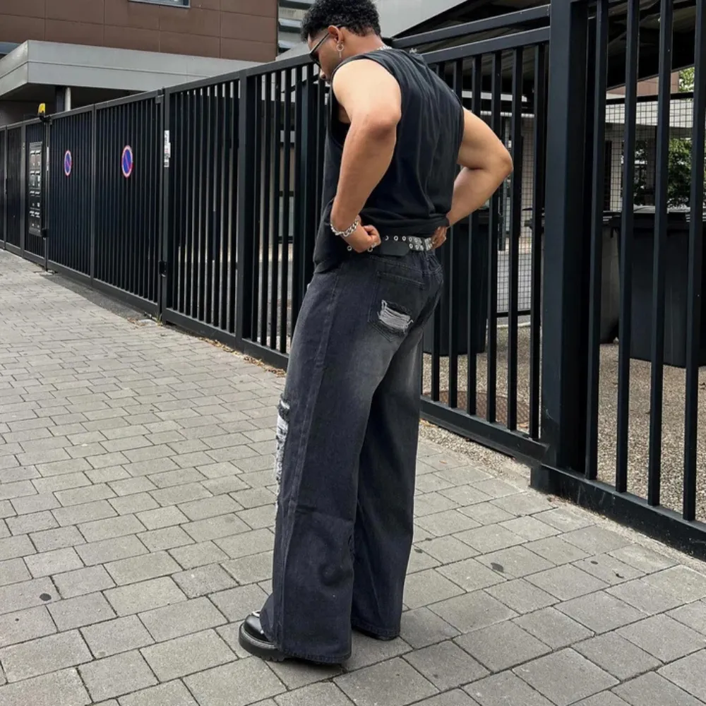 "American High Street Loose Ripped" Jeans