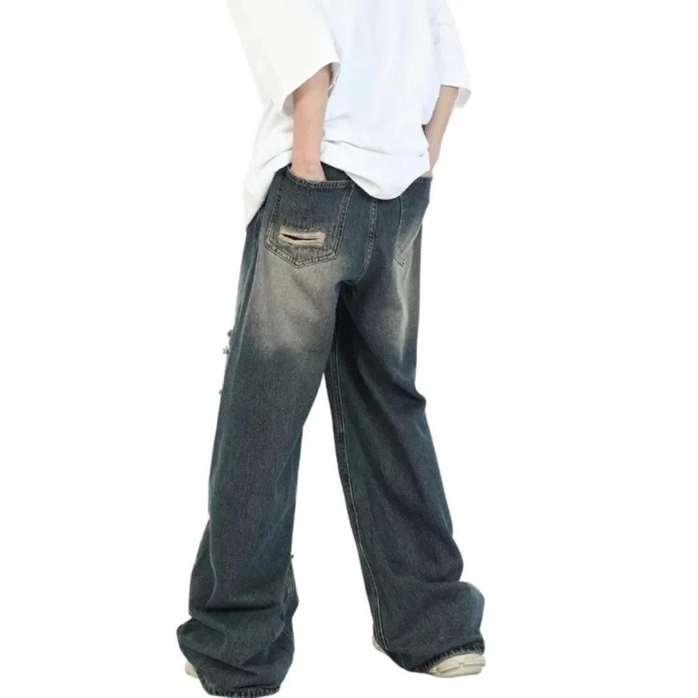 "American High Street Loose Ripped" Jeans