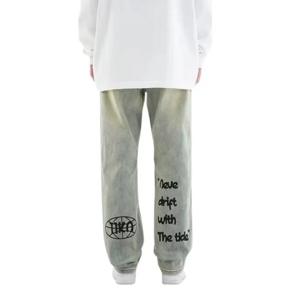 "American Letter Graphic Straight" Jeans