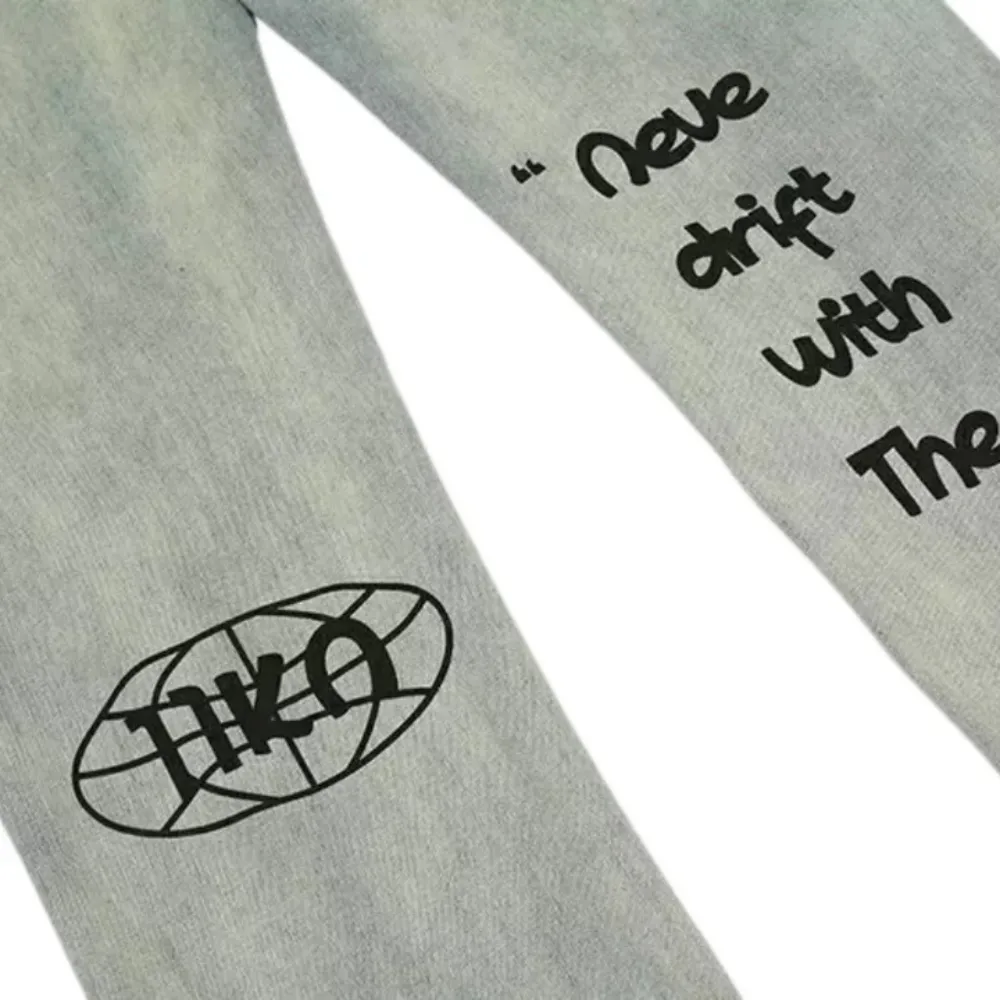 "American Letter Graphic Straight" Jeans