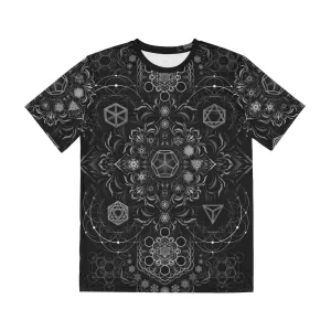 "Elements Sacred Geometry" - V1 Black AOP Crew - Yantrat Design