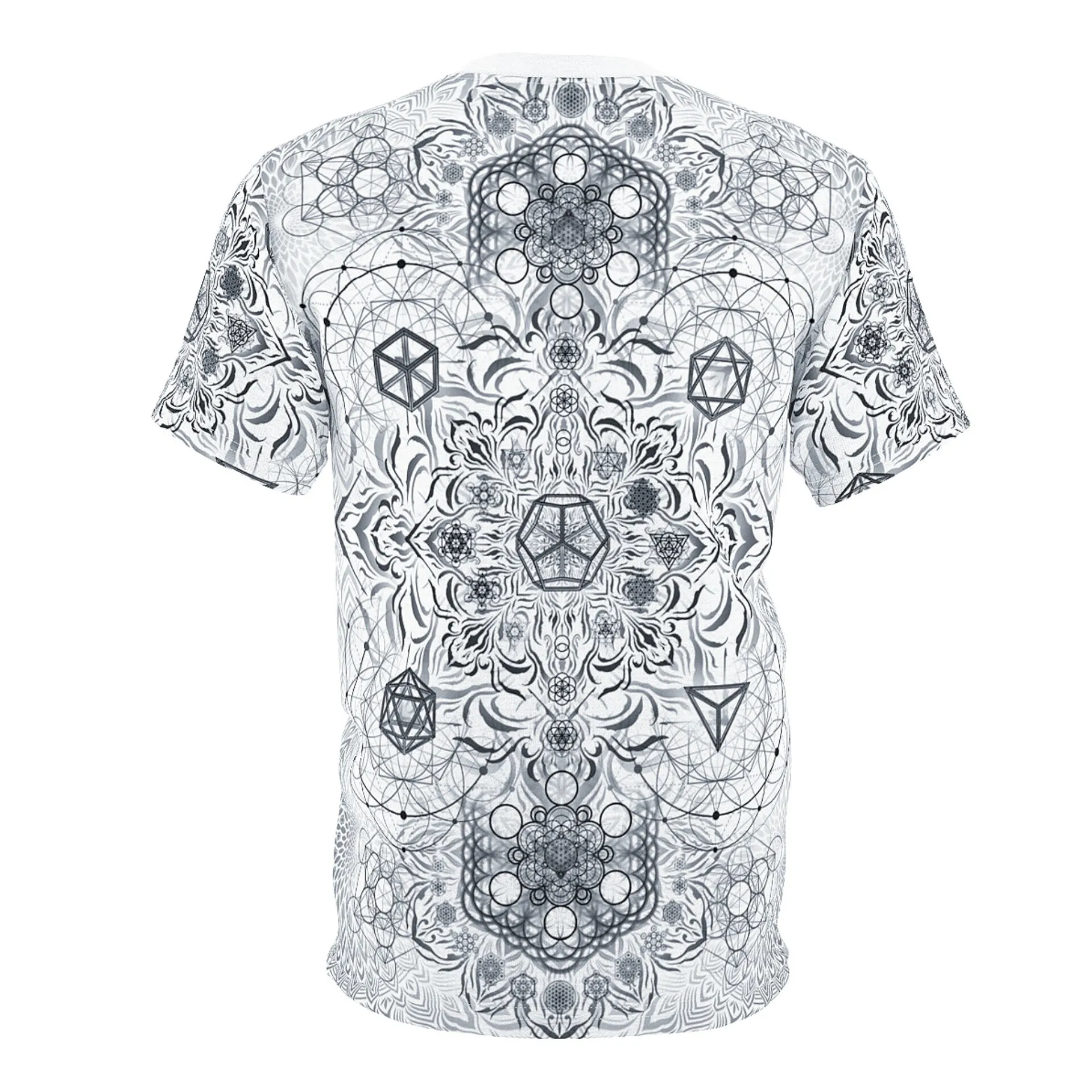 "Elements Sacred Geometry" V2 White AOP Crew - Yantrat Design