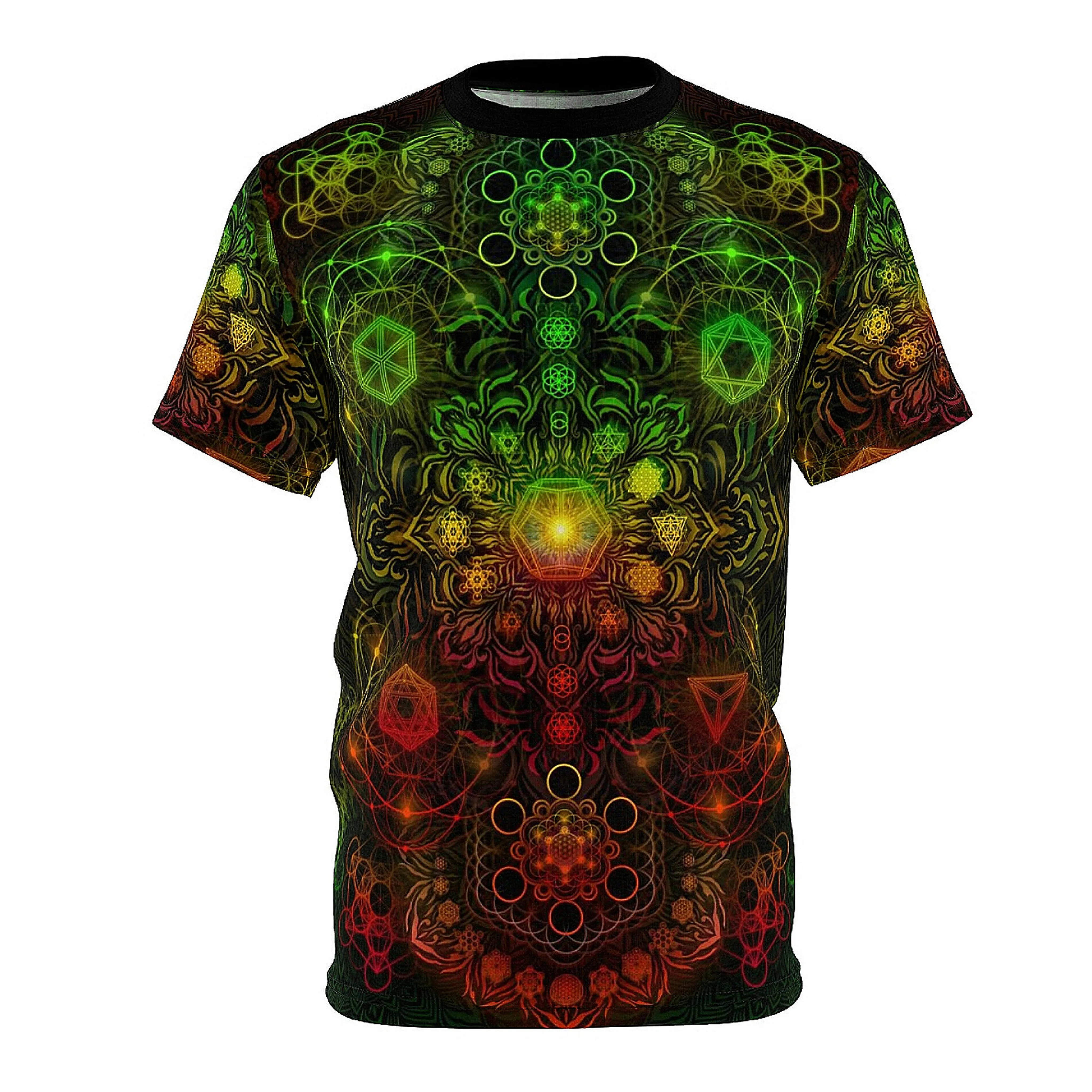 "Elements Sacred Geometry" V5 Rasta AOP Crew - Yantrat Design