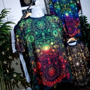 "Elements Sacred Geometry" V5 Rasta AOP Crew - Yantrat Design