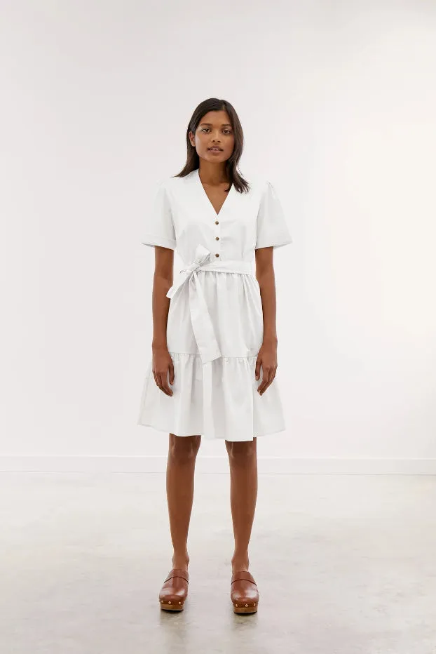 RAQUEL POPLIN TIERED DRESS