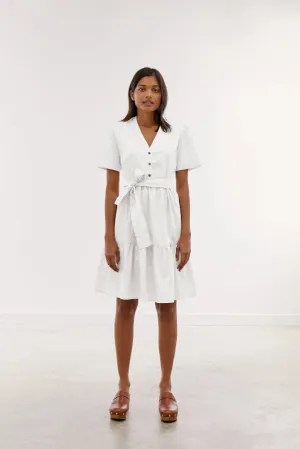 RAQUEL POPLIN TIERED DRESS