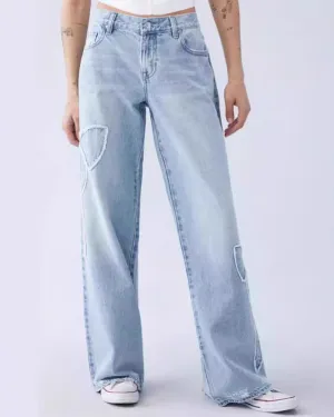 Raw Bow Jeans On The Side