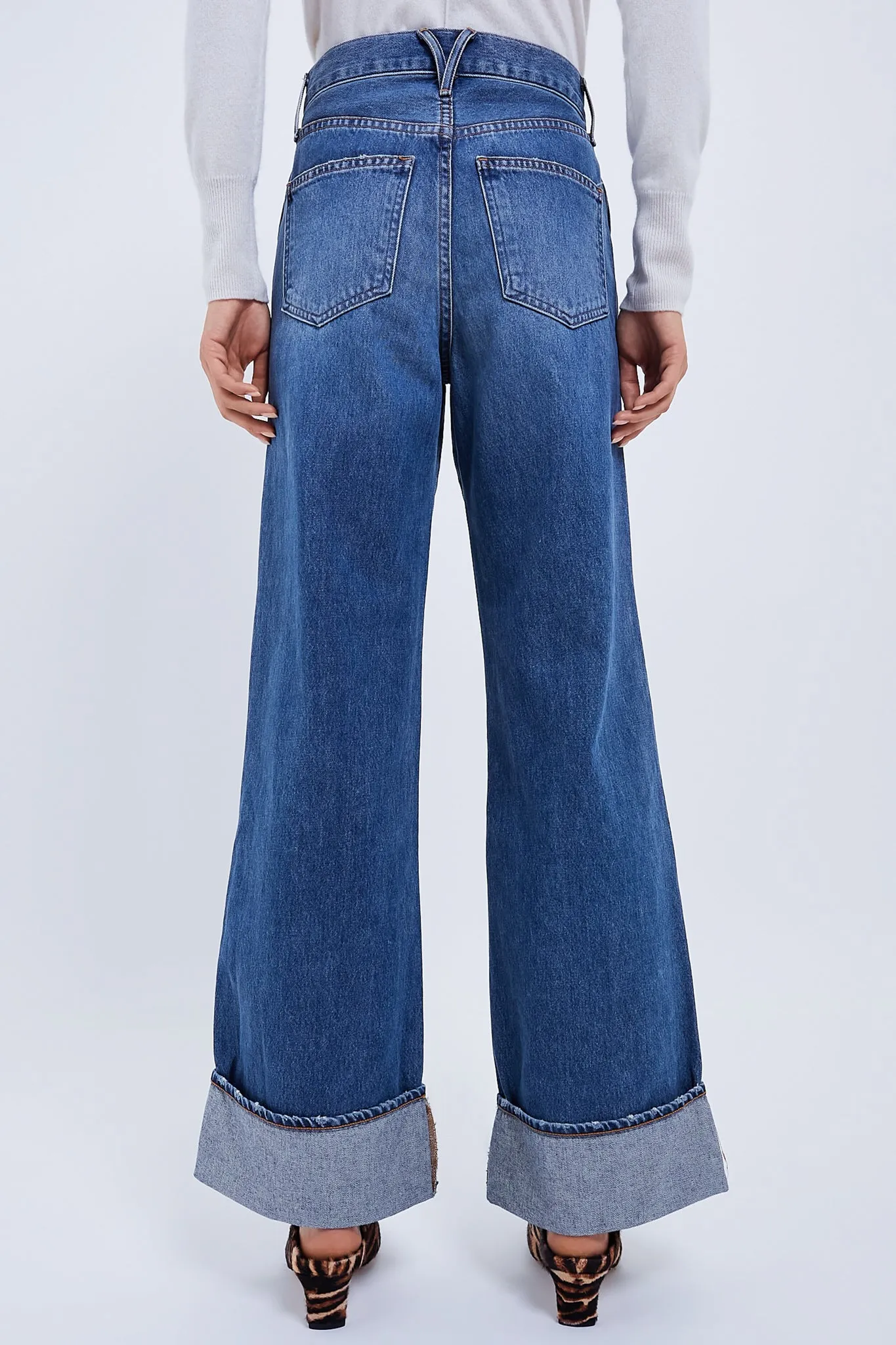 Rebel Stone Taylor Cuffed High Rise Wide Leg