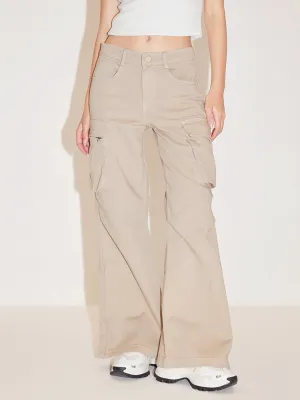 Retro Khaki Cargo Pant
