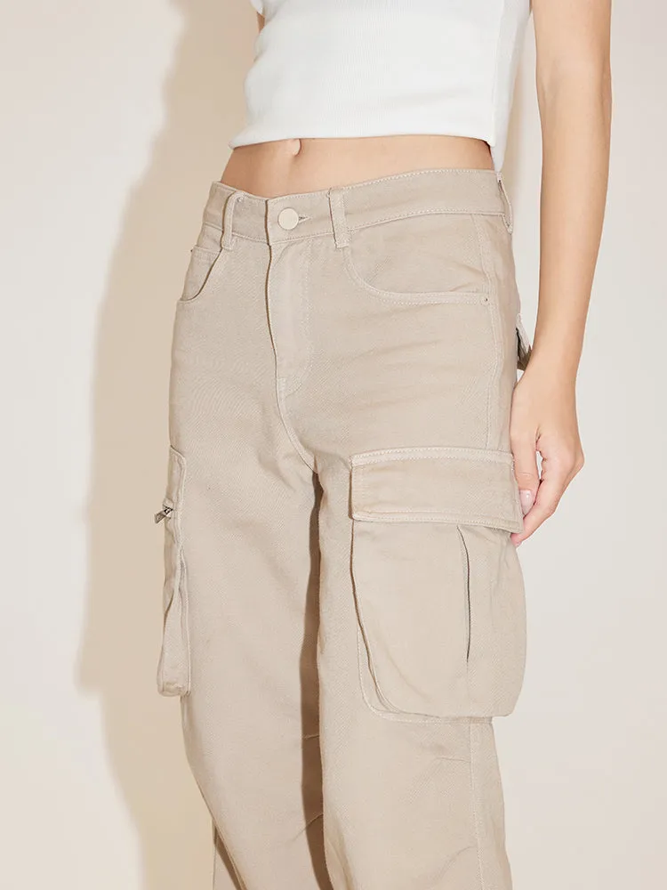Retro Khaki Cargo Pant