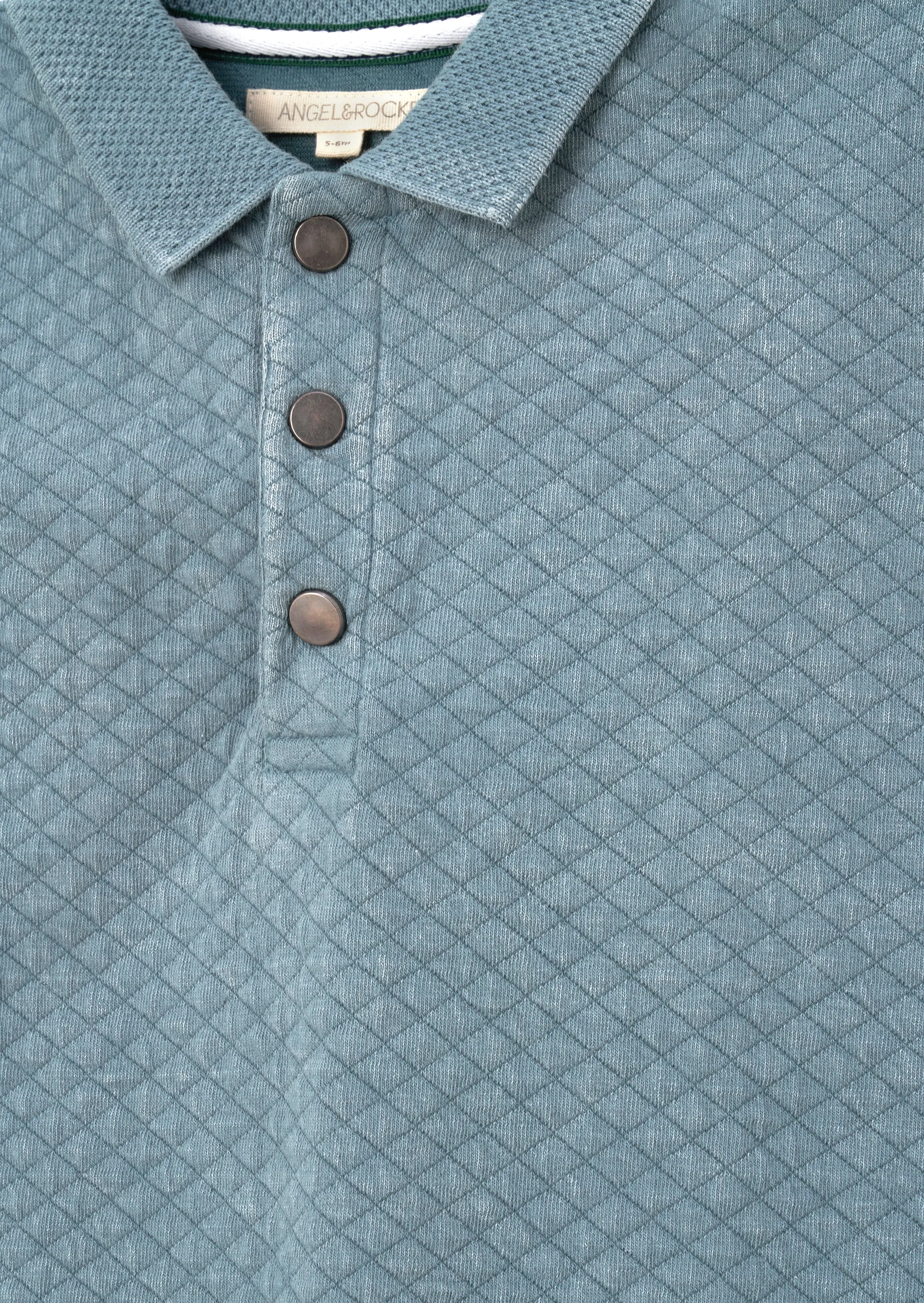 Rex Blue Jersey Textured Wash Polo