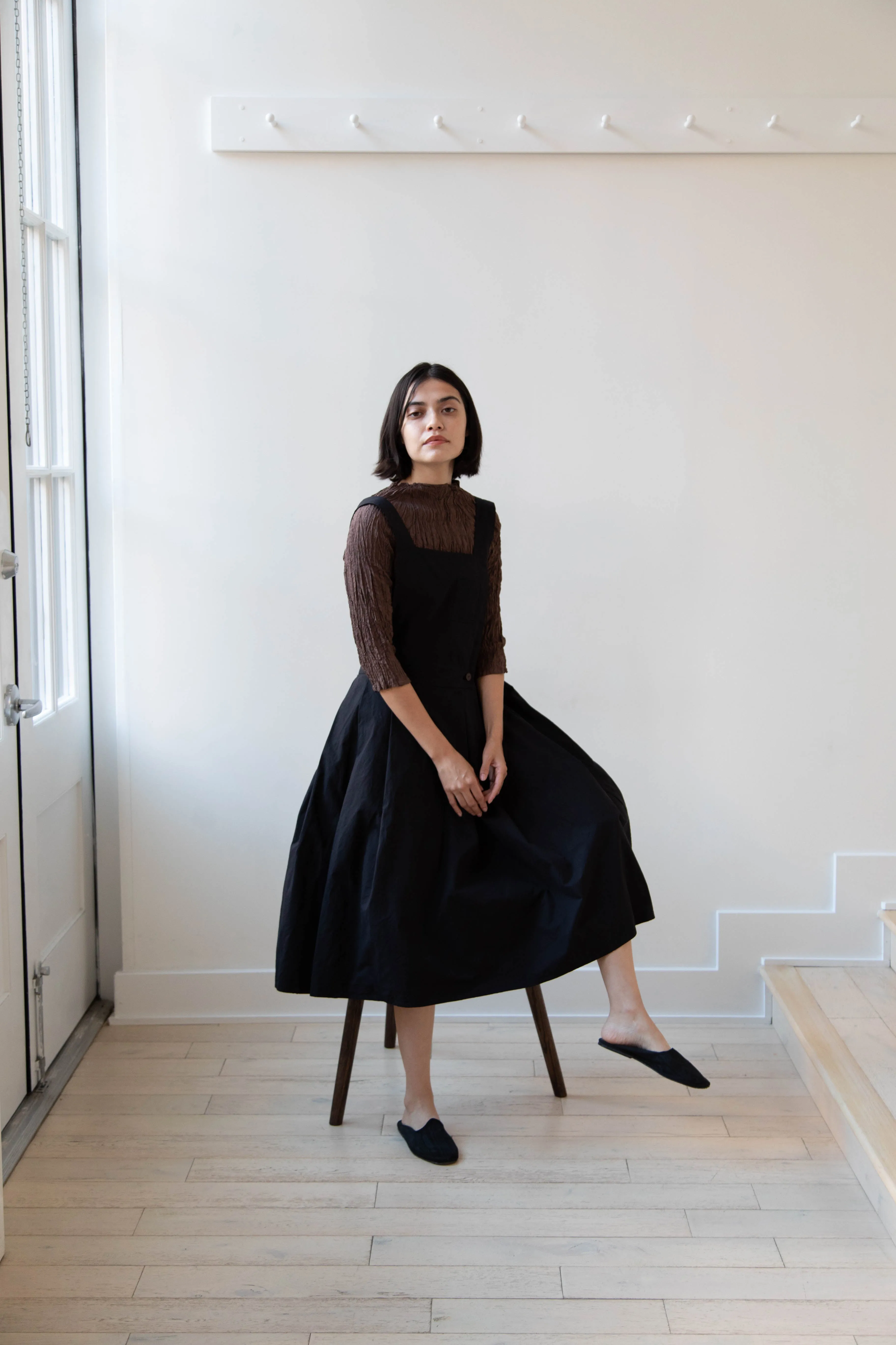 Risa Nakamura | Apron Skirt "G" in Washed Cotton Gabardine
