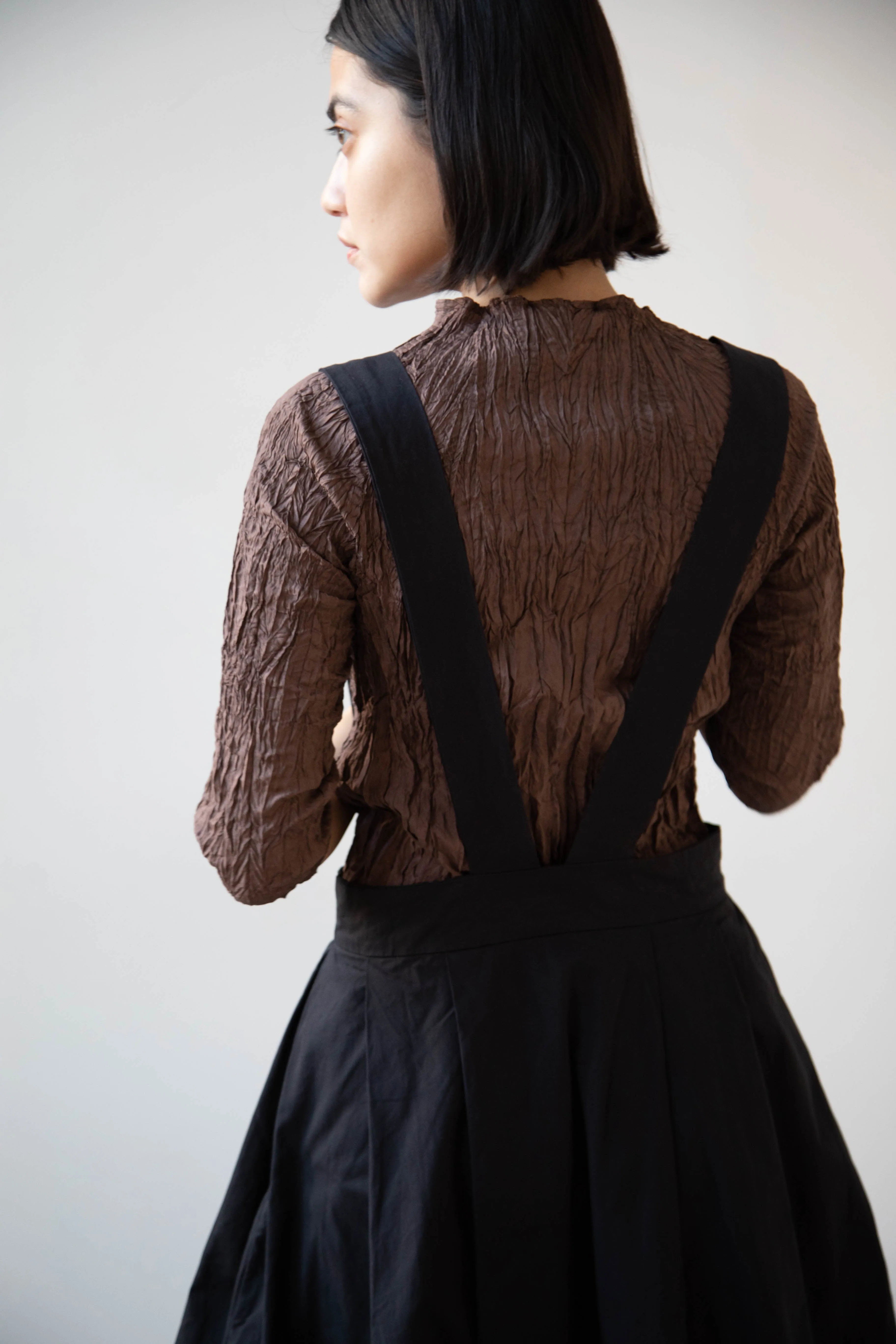 Risa Nakamura | Apron Skirt "G" in Washed Cotton Gabardine