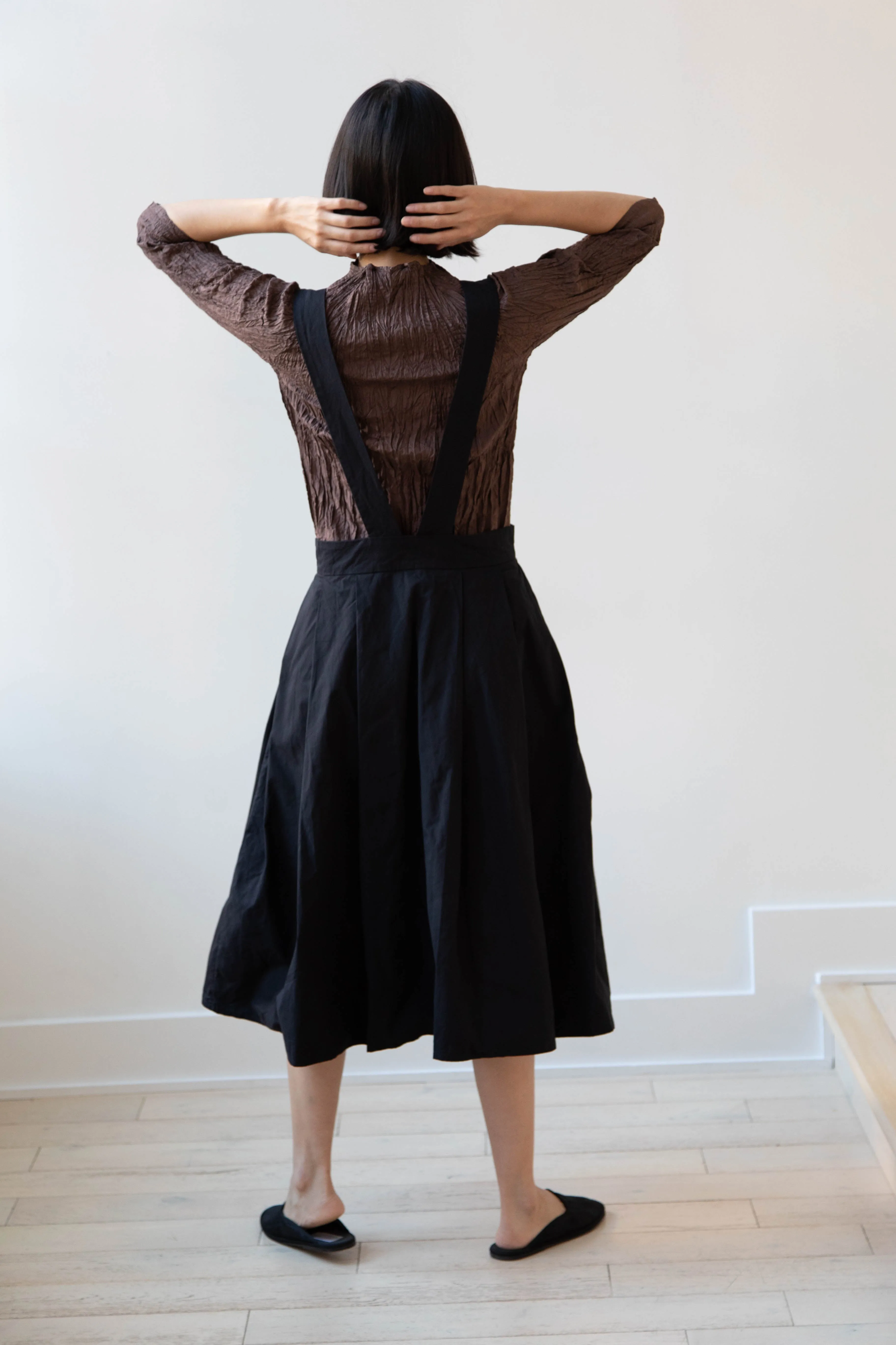 Risa Nakamura | Apron Skirt "G" in Washed Cotton Gabardine