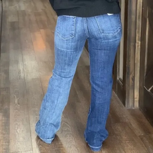 Risen High Rise Two Tone Flare Jean