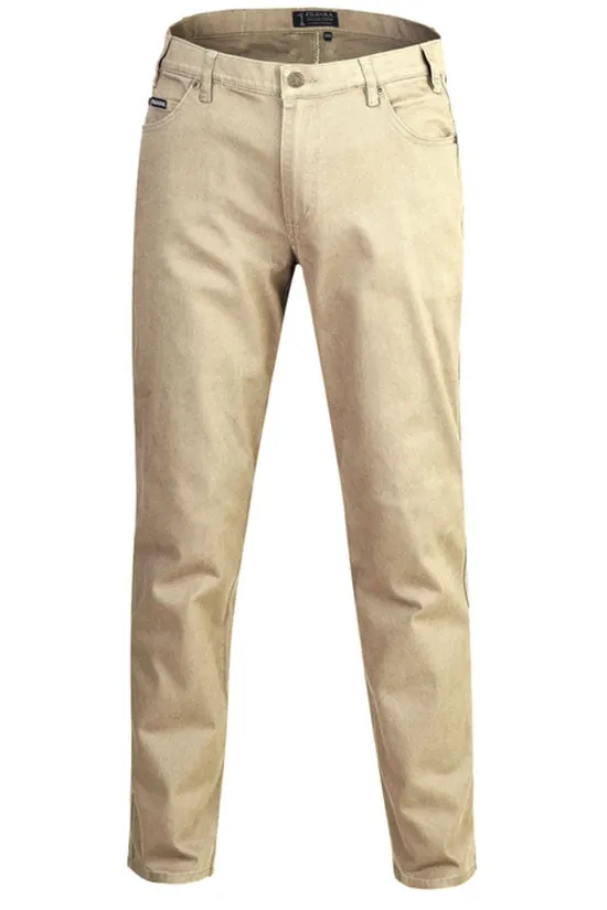 Ritemate Mens Cotton Stretch Jean - Wheat