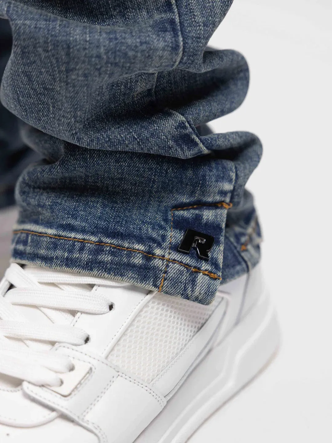Rivero Destroyer Buttoned Jeans | Blue