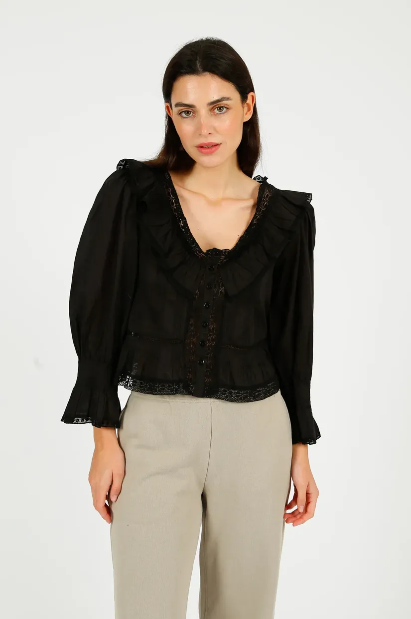 Rixo Solene Top - Black