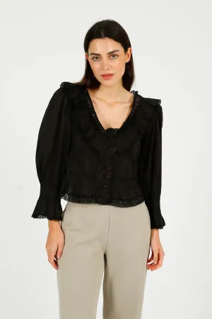 Rixo Solene Top - Black