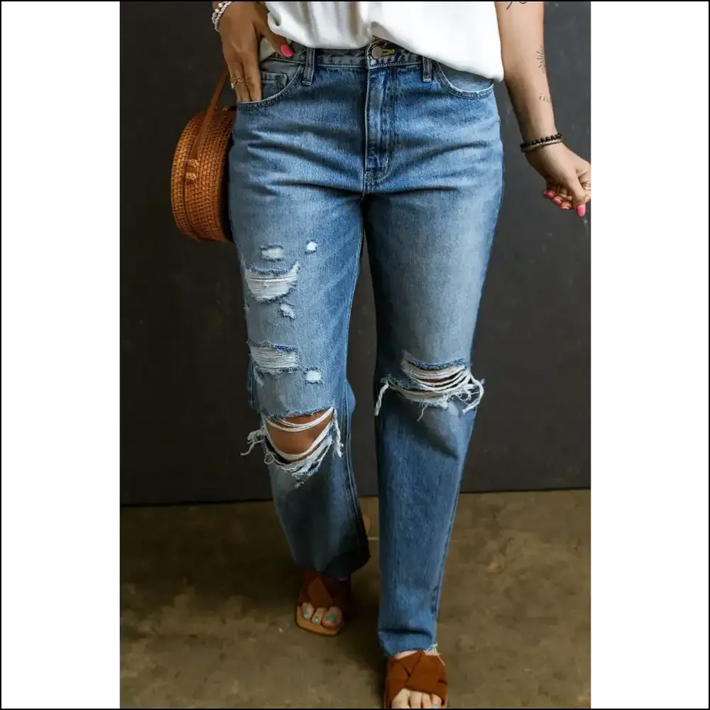 Rock Those Distressed Raw Hem Jeans and Embrace your Fashionable Chaos! 👖✨