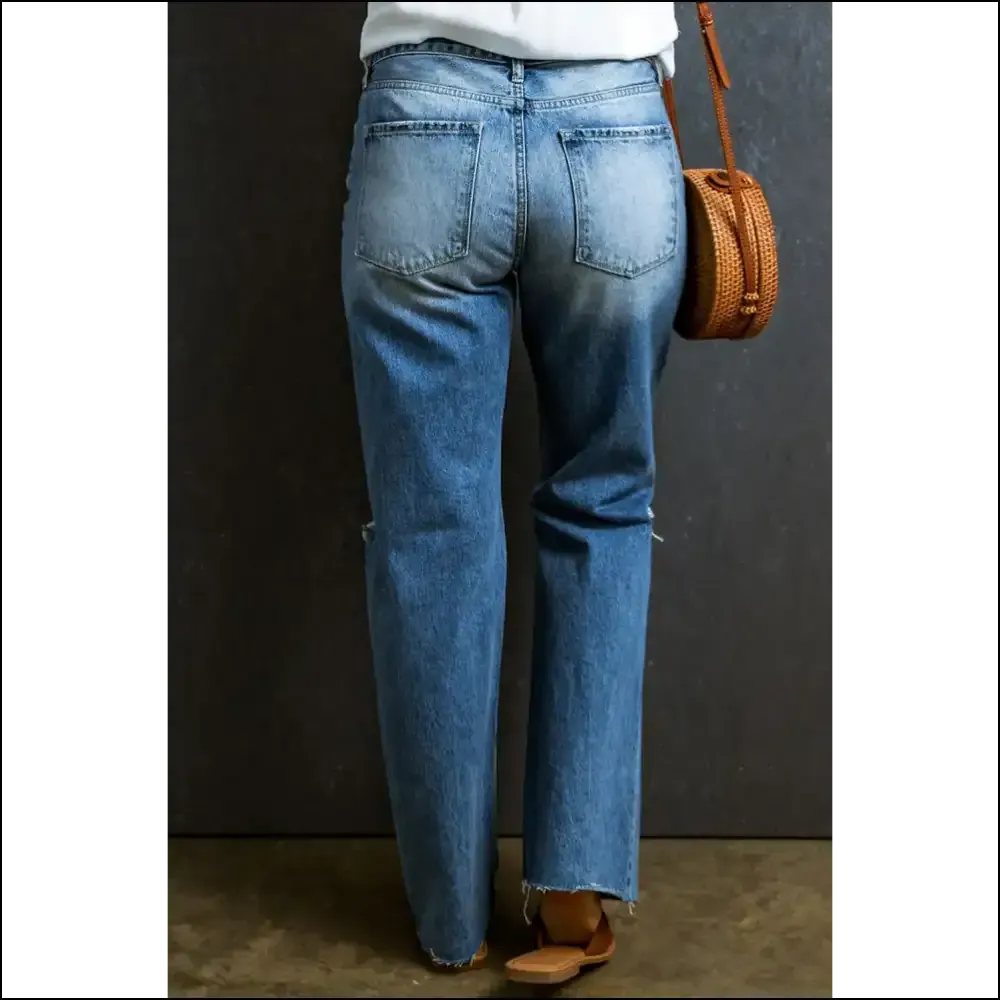 Rock Those Distressed Raw Hem Jeans and Embrace your Fashionable Chaos! 👖✨