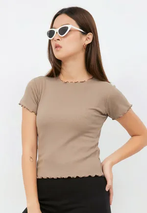 Round Neck Rib T-shirt