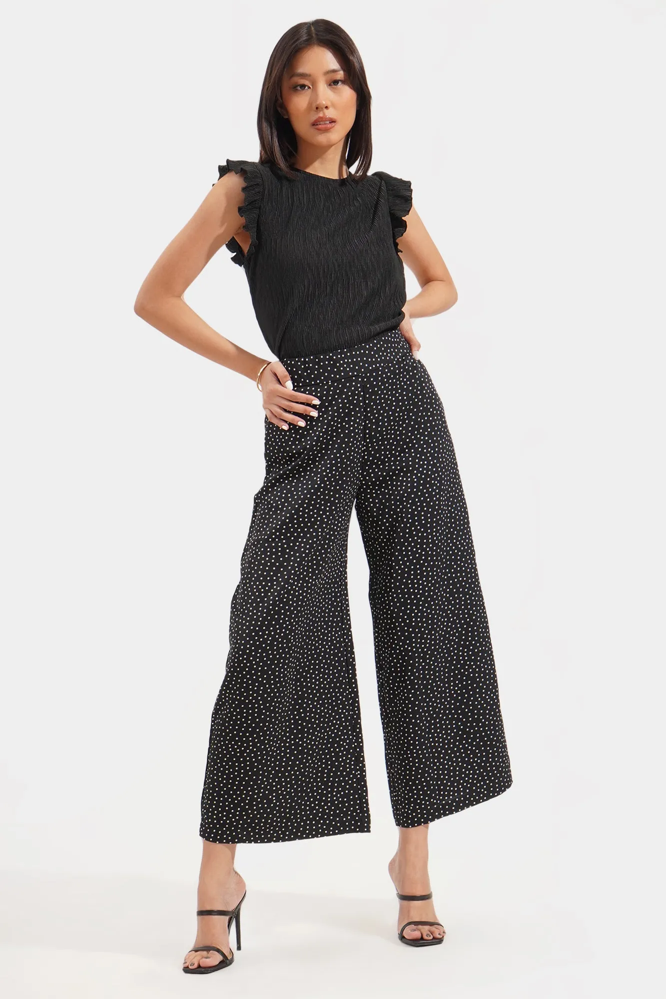 Ruffle Textured Top