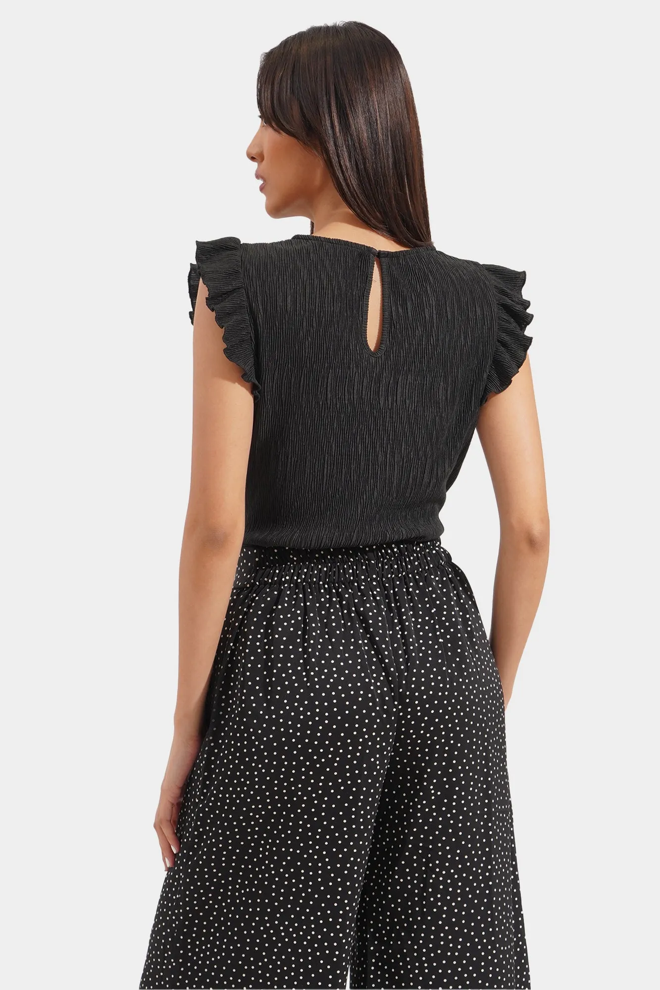 Ruffle Textured Top