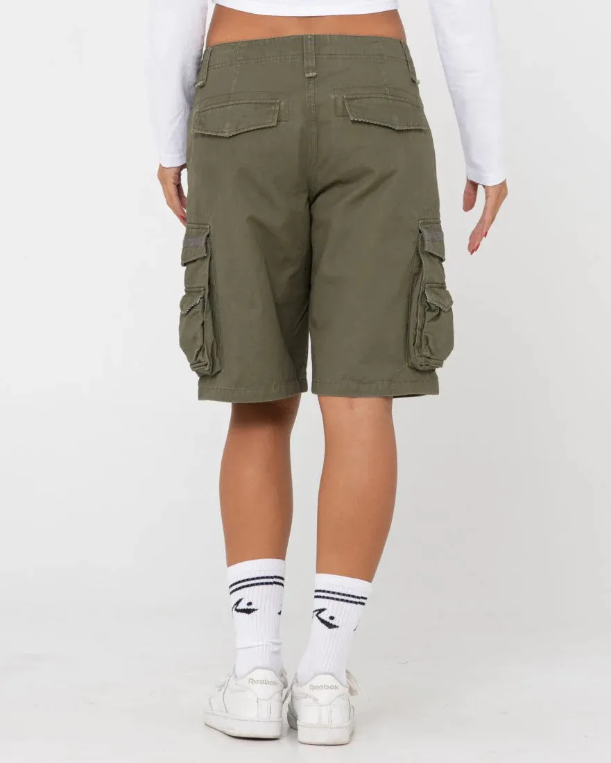 Rusty Tank Girl Low Rise Cargo Short