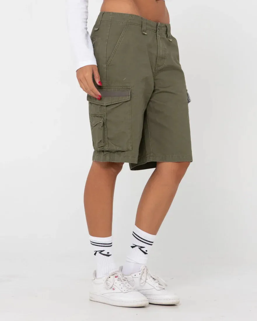 Rusty Tank Girl Low Rise Cargo Short