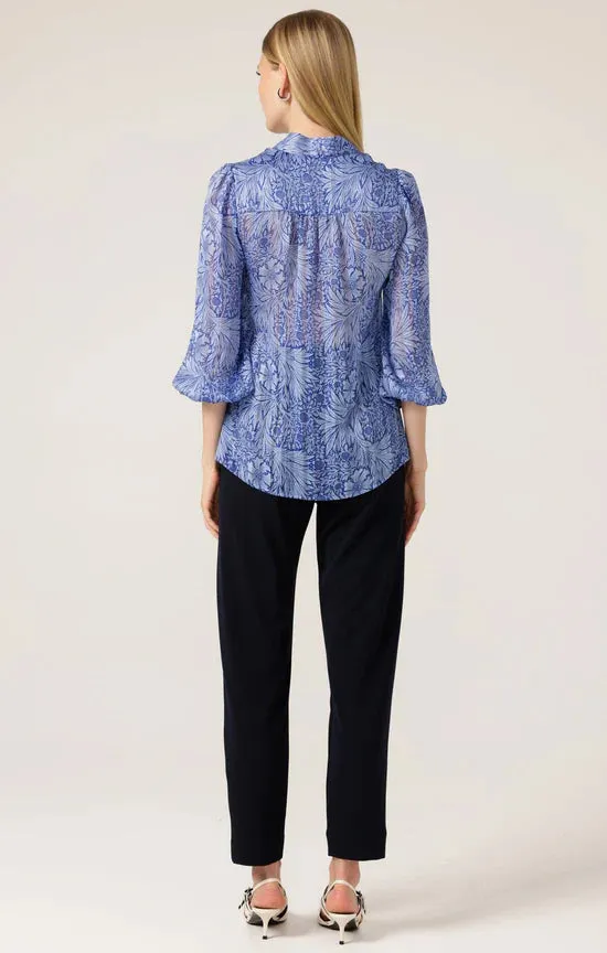 Sacha Drake - Mountain Blue Bird Blouse - Periwinkle Flower