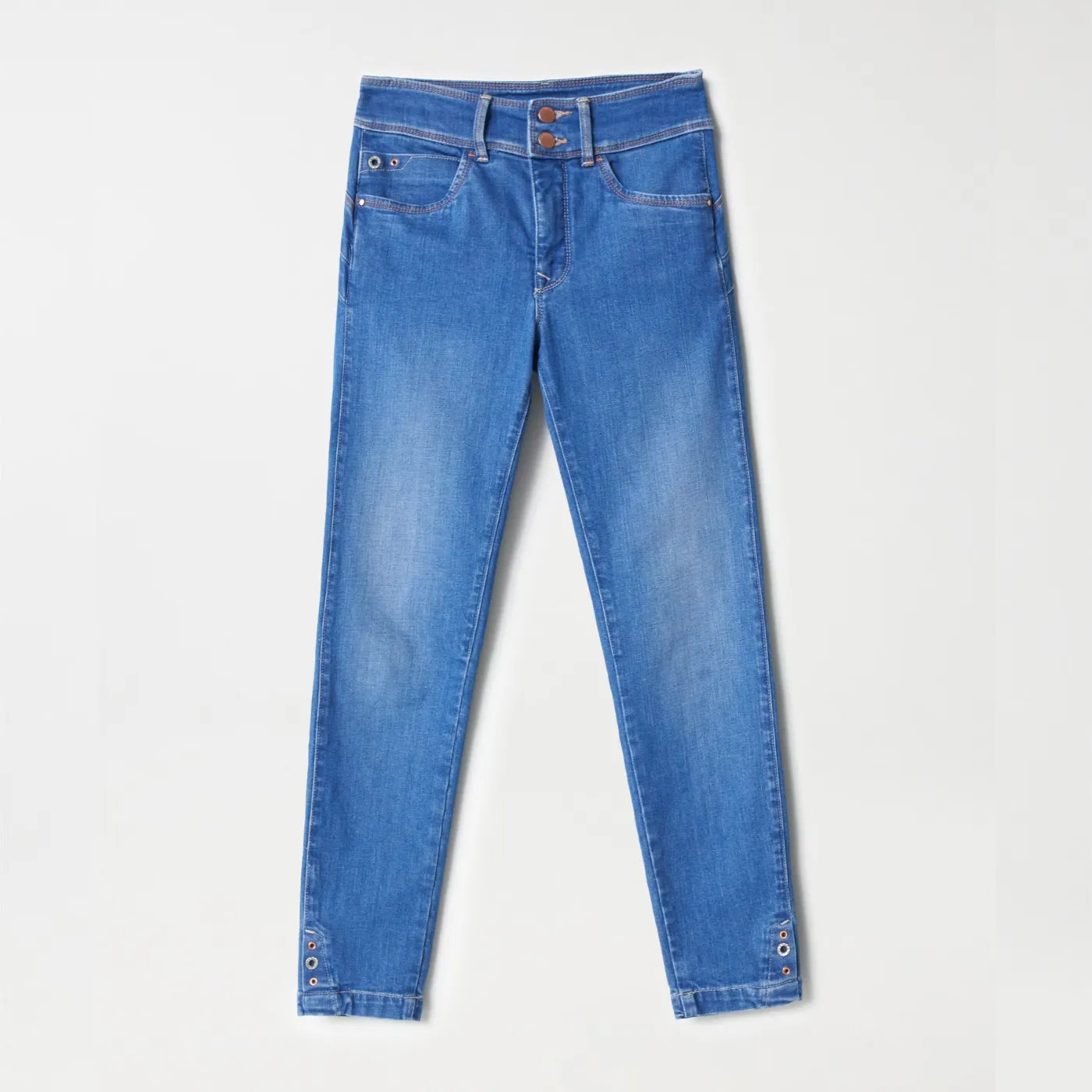 Salsa Cropped Skinny Secret Push In Jeans | Blue