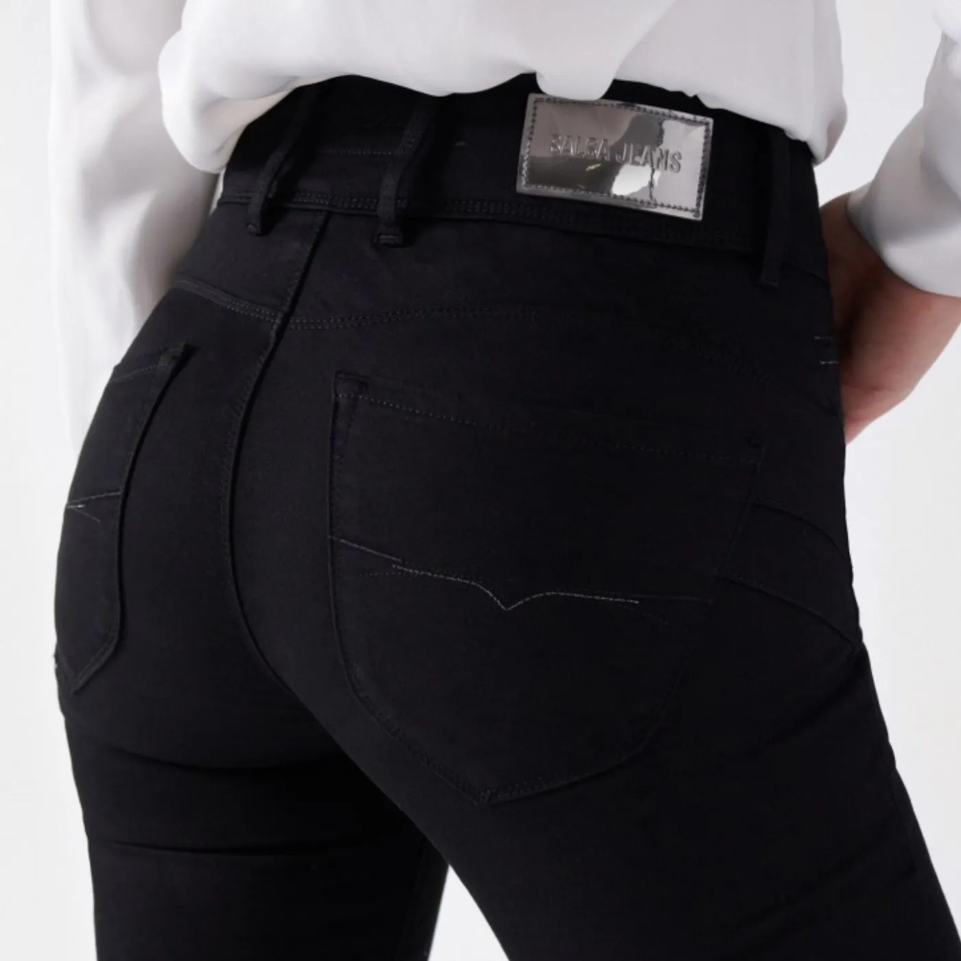 Salsa Secret Push In Straight Leg Jeans | Black