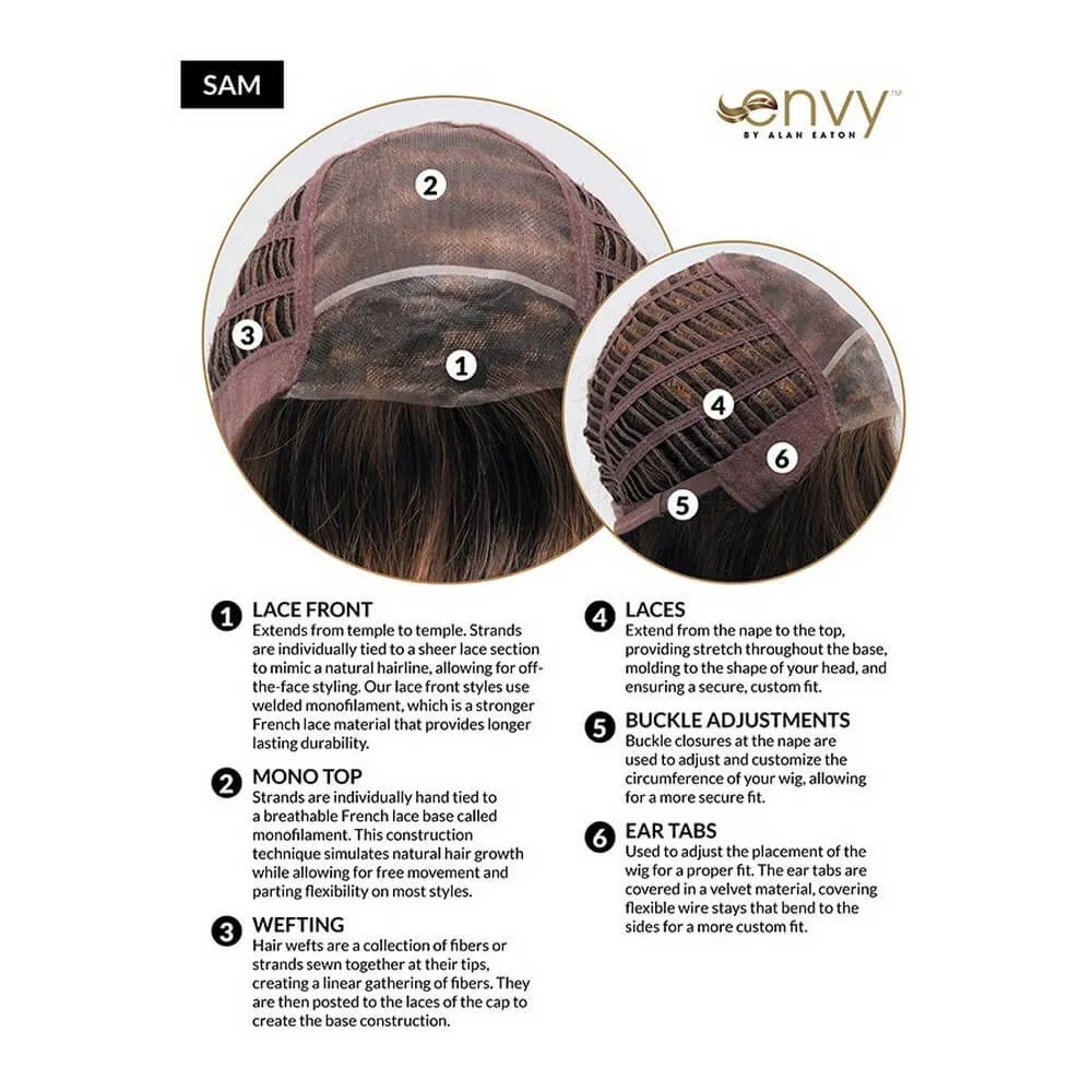 Sam by Envy (Lace Front-Mono Top Wig)
