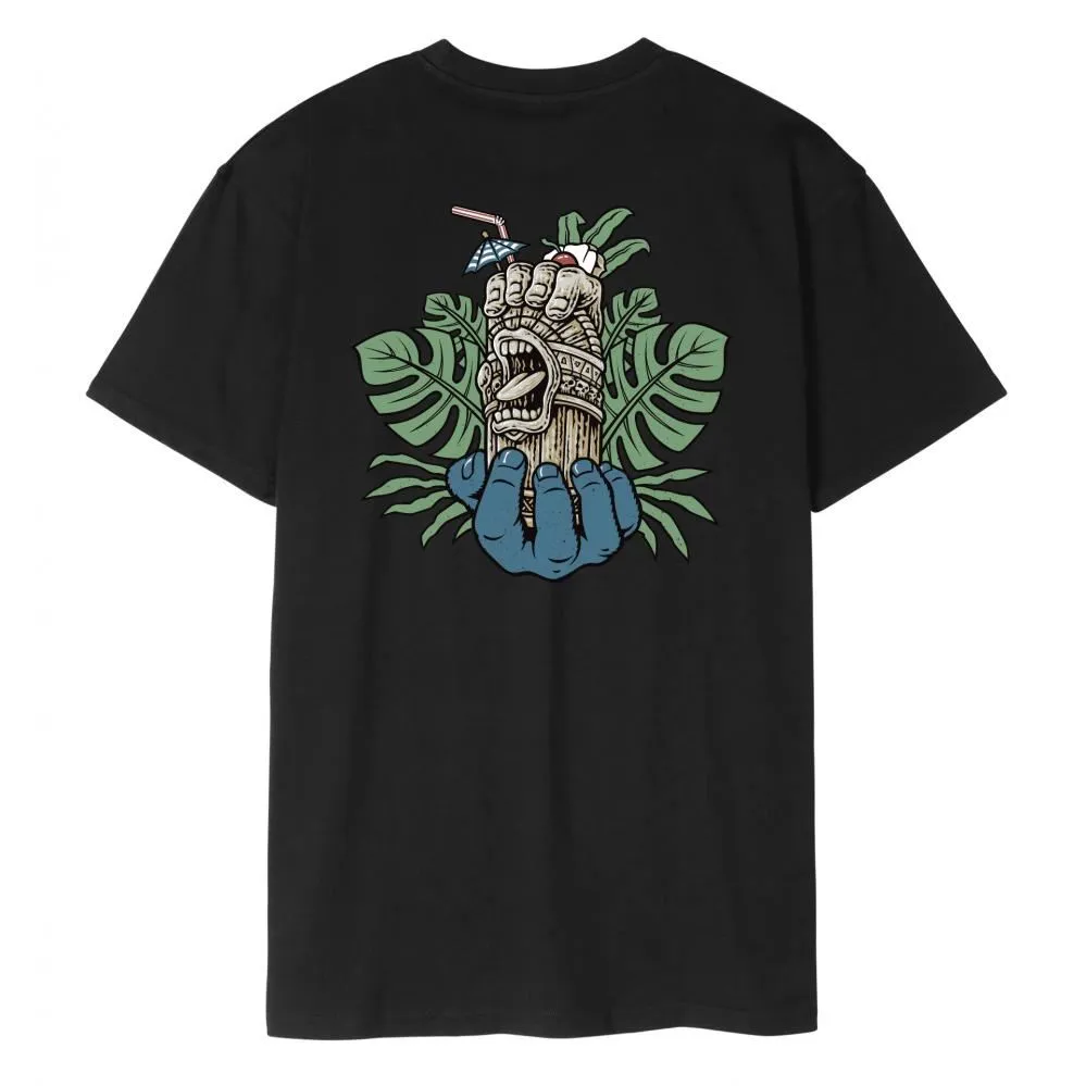 Santa Cruz T-Shirt Tiki Hand Strip T-Shirt - Black