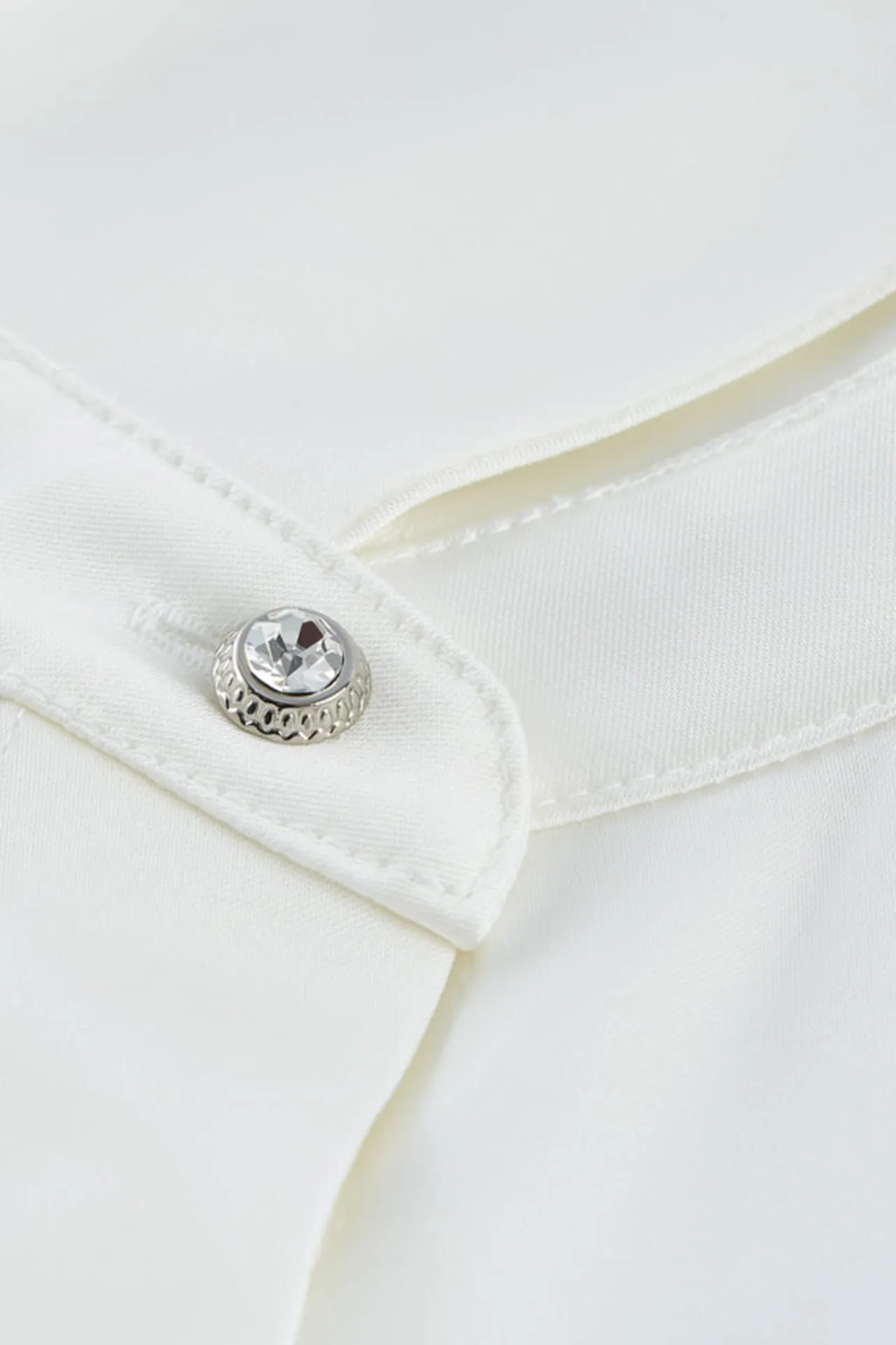Satin Shirt Collar Blouse