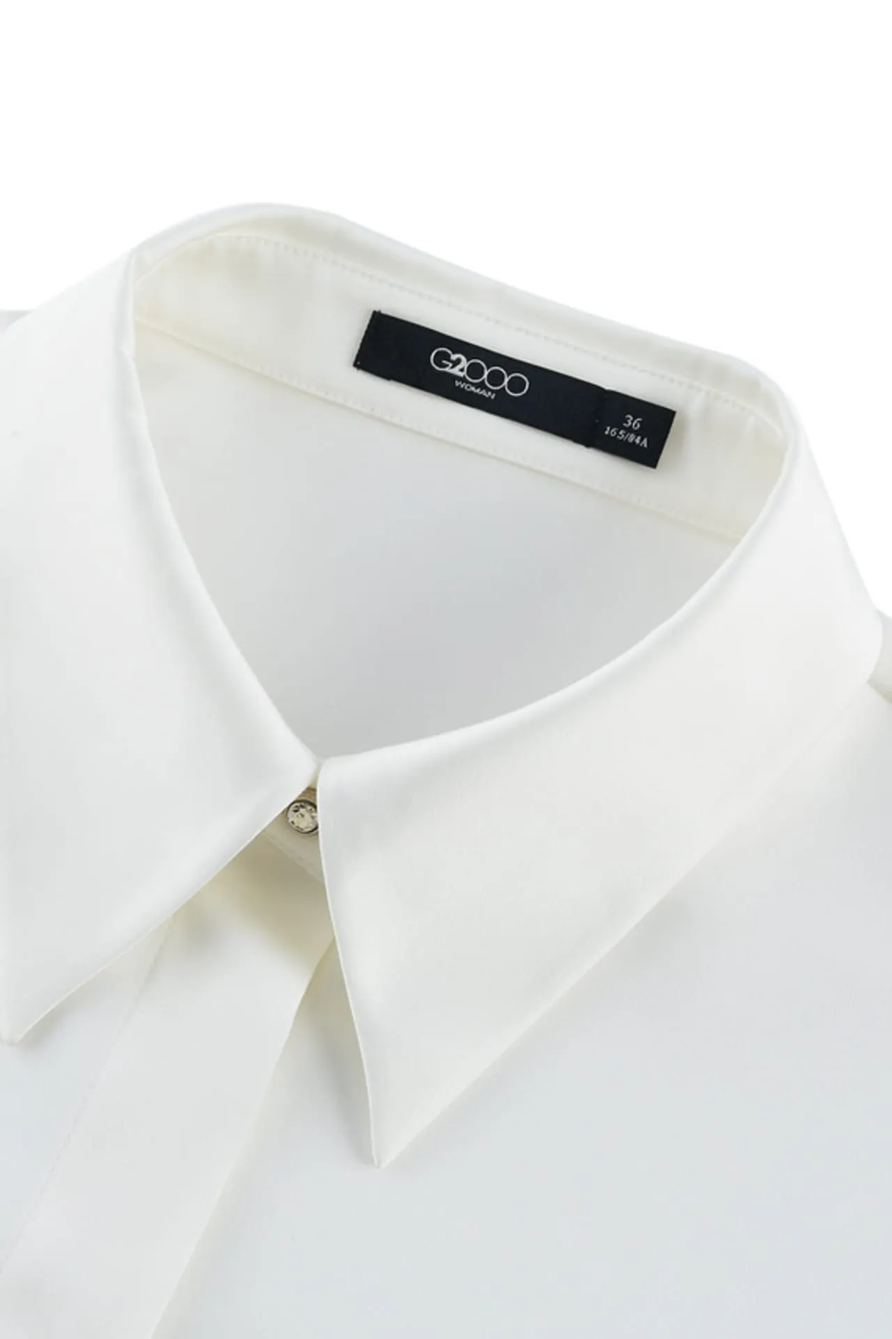 Satin Shirt Collar Blouse